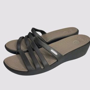 Crocs Rhonda Women's Dark Gray Sandals Size 9